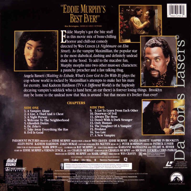 Vampire in Brooklyn Laser Disc movie collectible [Barcode 013023475960] - Main Image 2