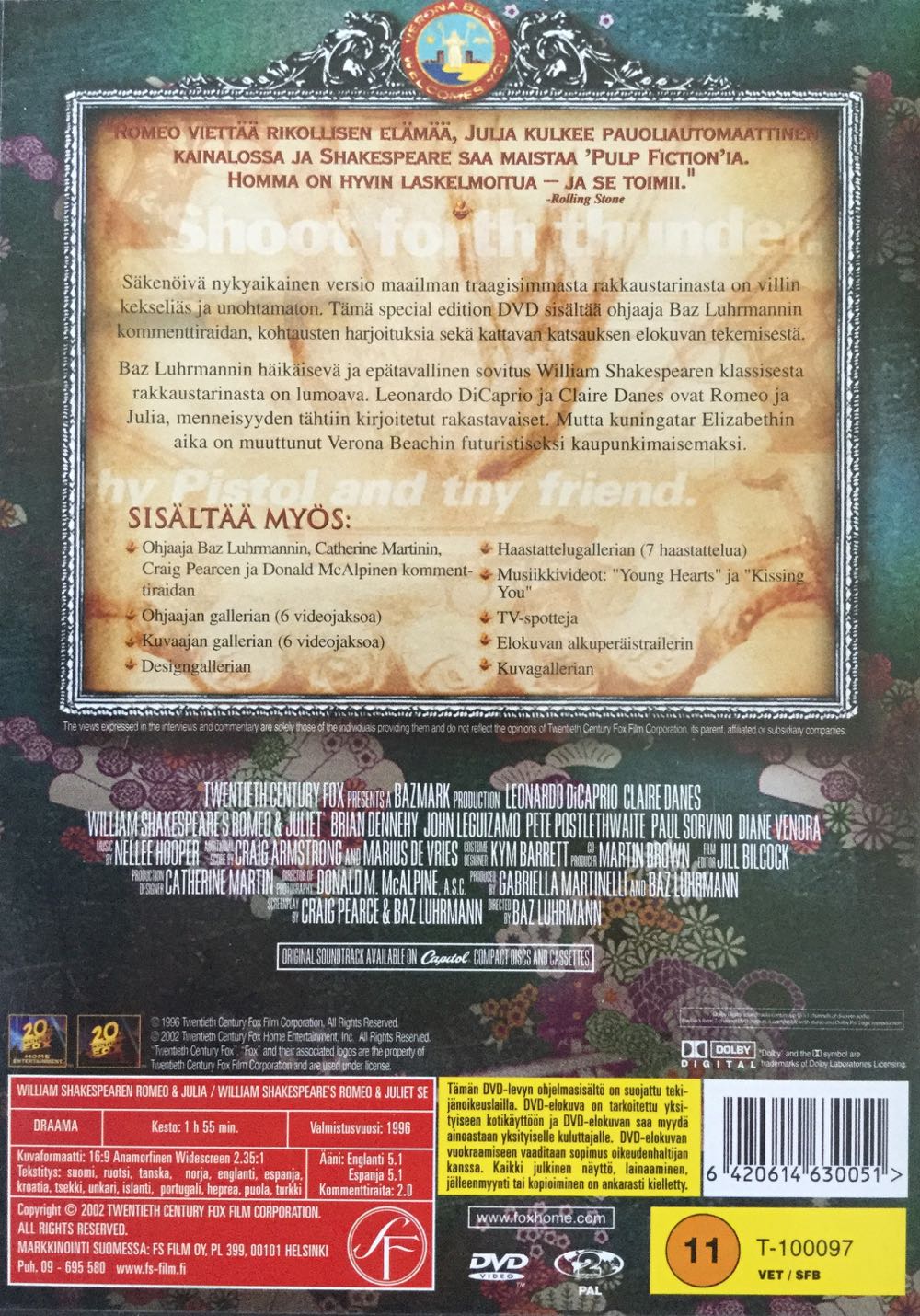 Romeo + Juliet DVD movie collectible [Barcode 6420614630051] - Main Image 2