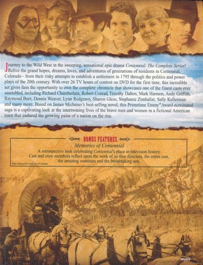 Centennial DVD movie collectible [Barcode 025192195914] - Main Image 2