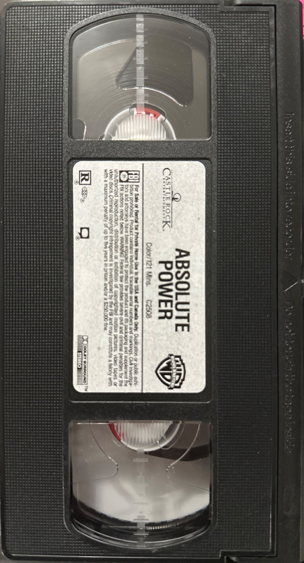 Absolute Power VHS movie collectible [Barcode 012569250833] - Main Image 4