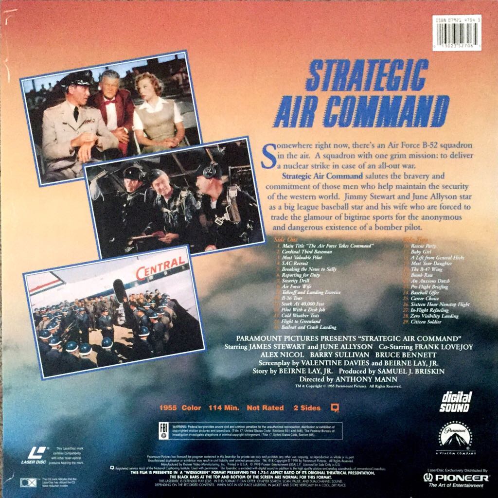 Strategic Air Command Laser Disc movie collectible [Barcode 013023527065] - Main Image 2