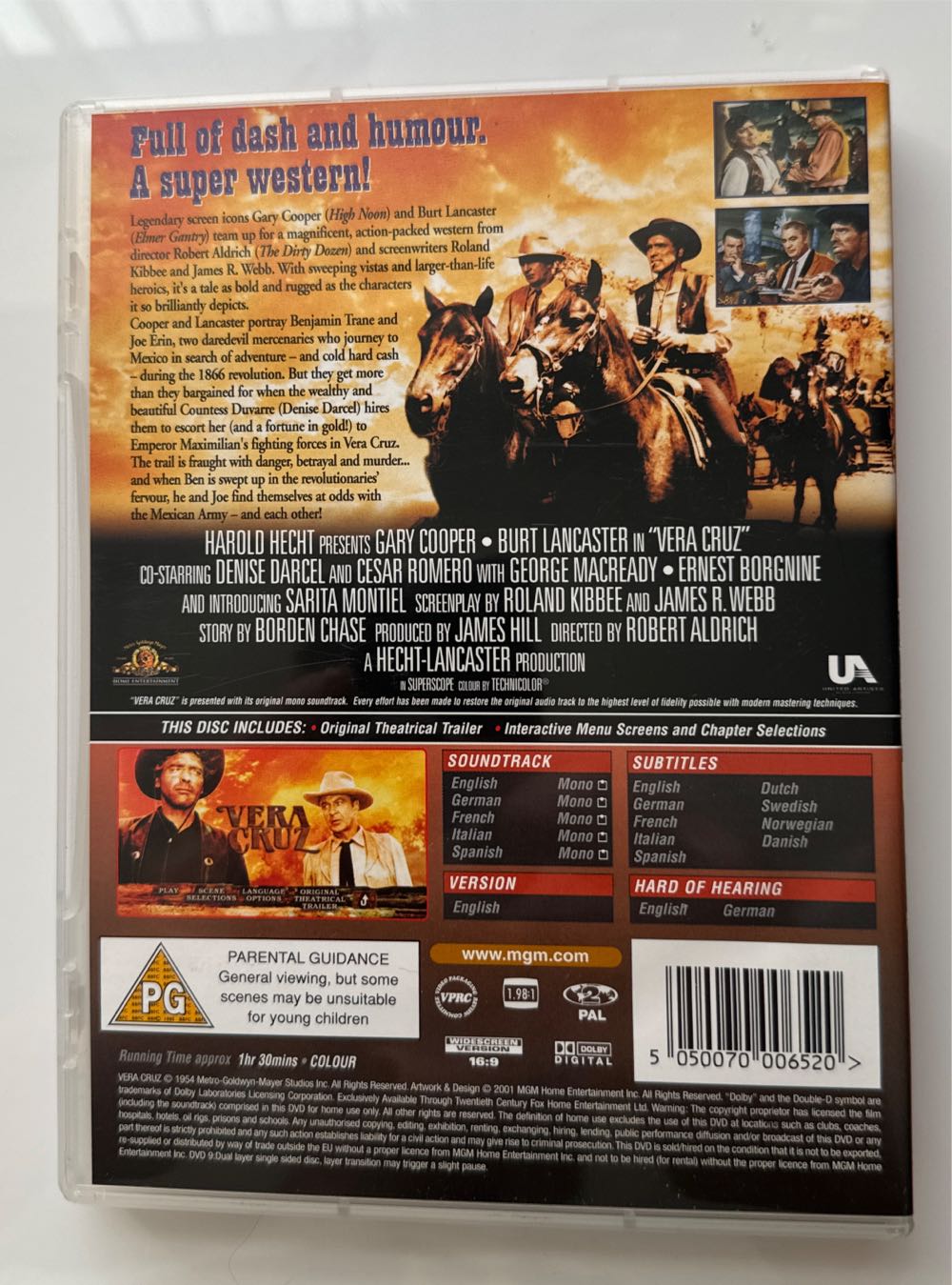 Vera Cruz DVD movie collectible [Barcode 5050070006520] - Main Image 2