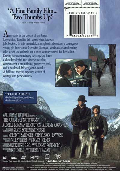 The Journey of Natty Gann DVD movie collectible [Barcode 786936178159] - Main Image 2