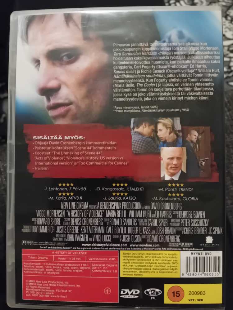 A History of Violence DVD movie collectible [Barcode 8032807012131] - Main Image 2