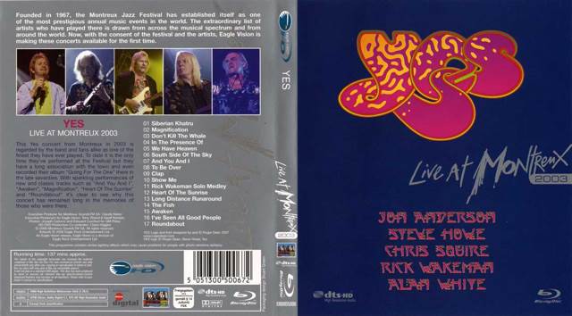 Yes - Live At Montreux Blu-ray movie collectible [Barcode 801213331192] - Main Image 2