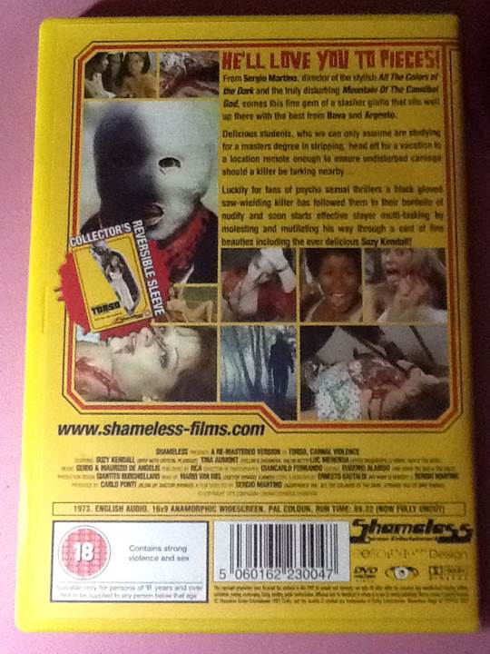 Torso DVD movie collectible [Barcode 5060162230047] - Main Image 2