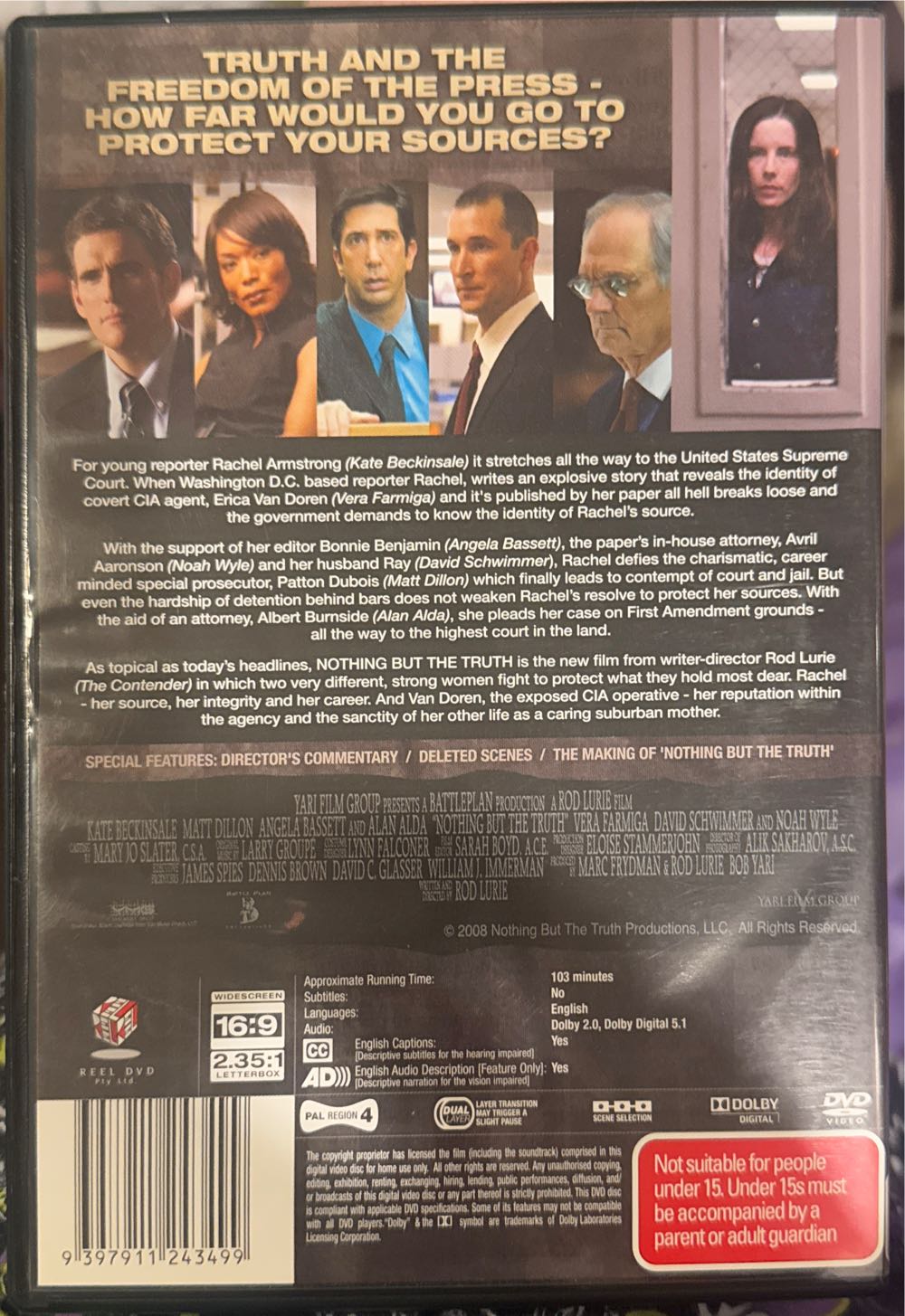 Nothing But the Truth DVD movie collectible [Barcode 9397911243499] - Main Image 2