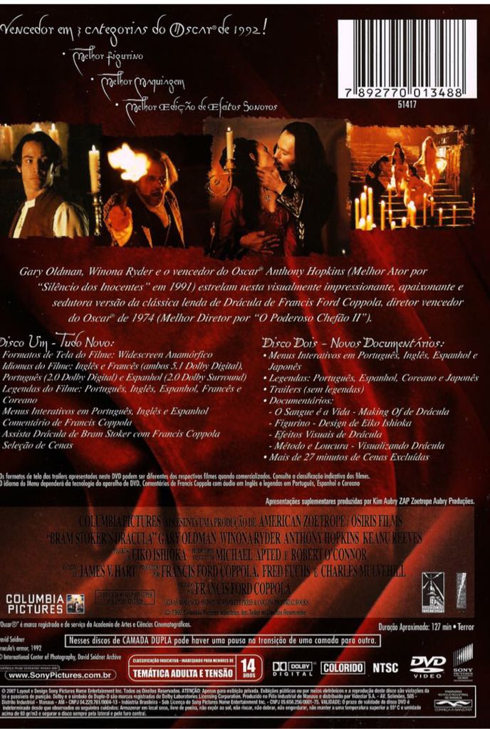 Bram Stoker’s Dracula DVD movie collectible [Barcode 5035822459090] - Main Image 2