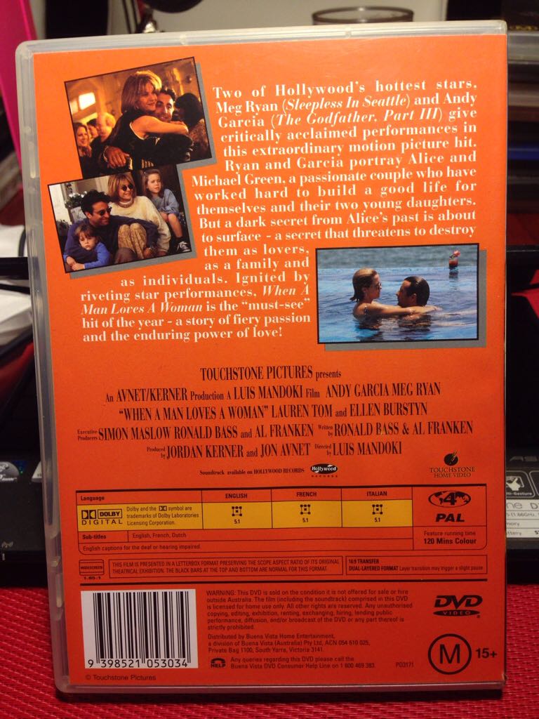 When A Man Loves A Woman DVD movie collectible [Barcode 9398521053034] - Main Image 2
