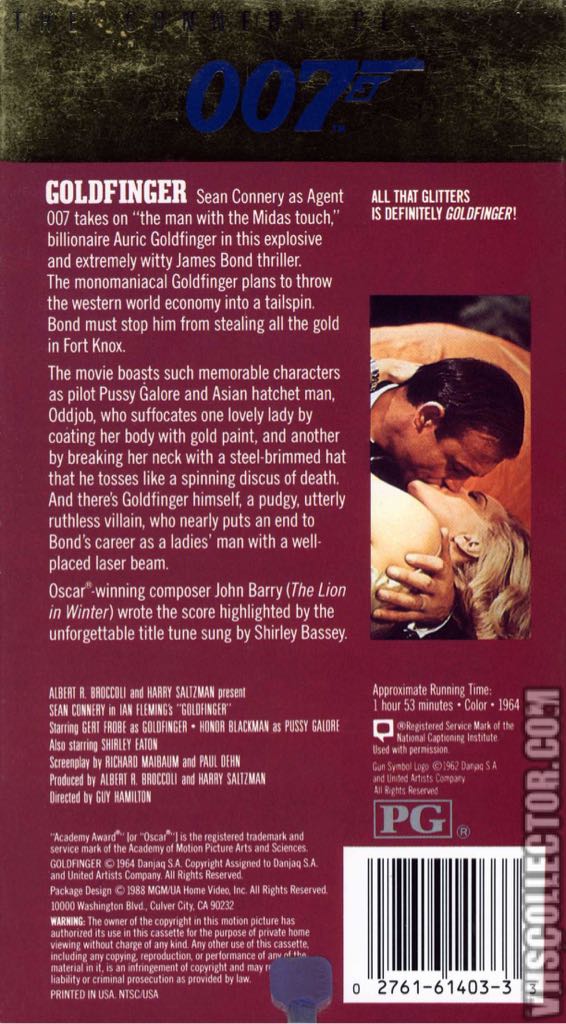 James Bond 3: Goldfinger DVD movie collectible [Barcode 9321337075167] - Main Image 2