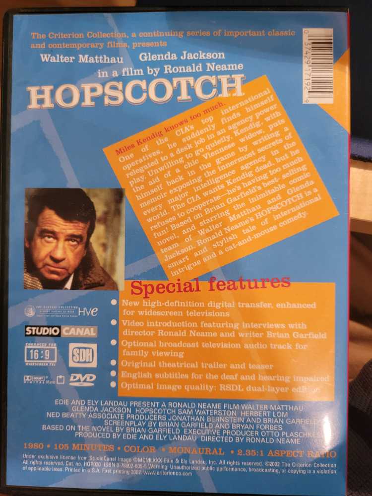 Hopscotch DVD movie collectible [Barcode 037429171929] - Main Image 2