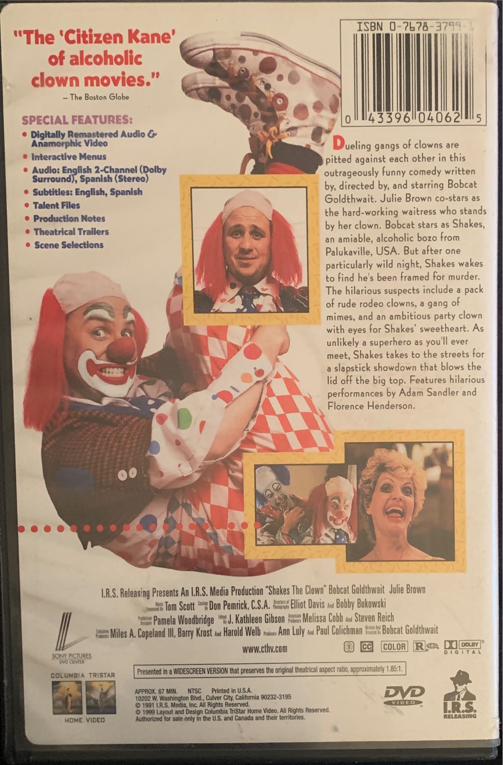 Shakes The Clown DVD movie collectible [Barcode 043396040625] - Main Image 3
