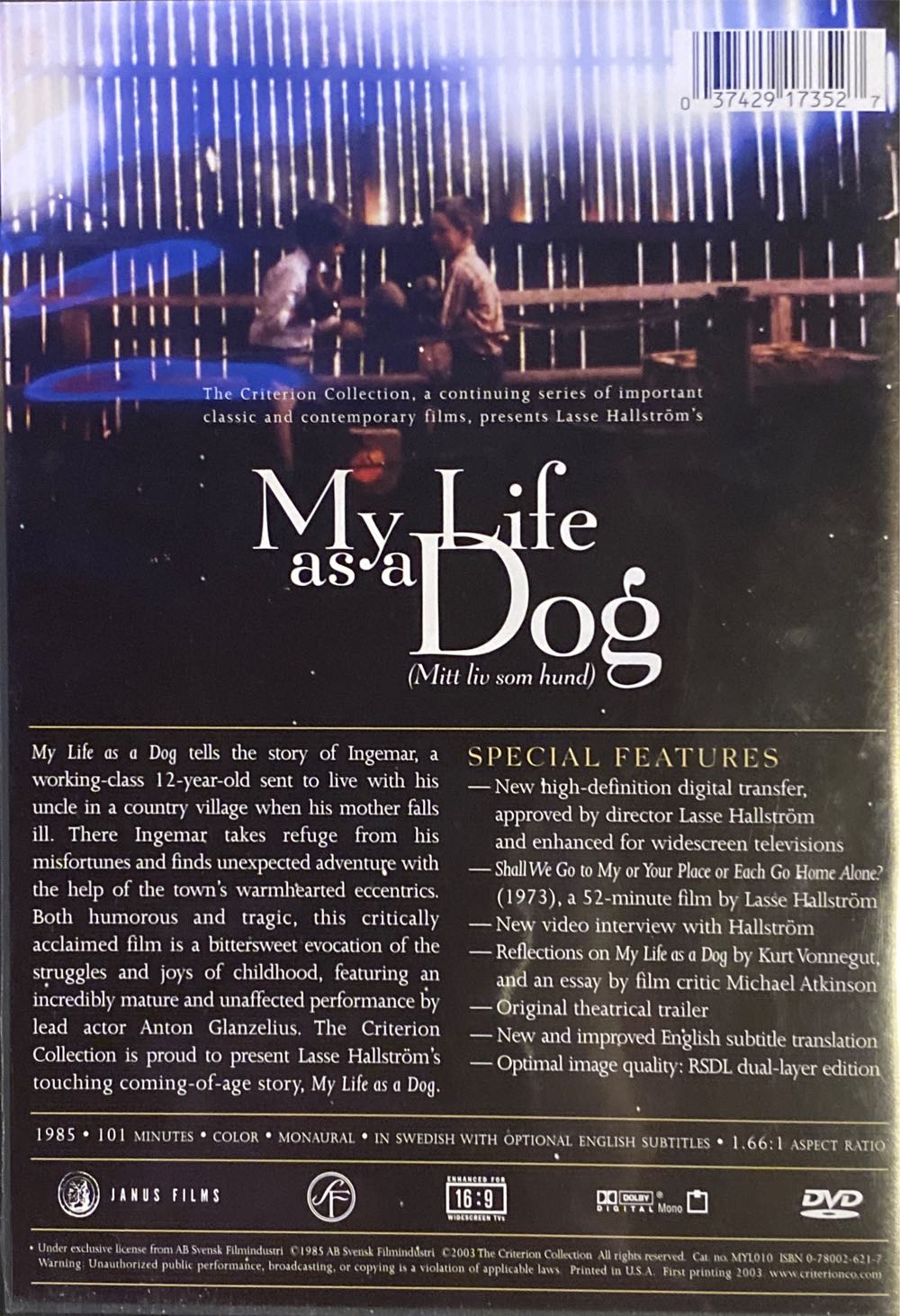 My Life As A Dog DVD movie collectible [Barcode 037429173527] - Main Image 2