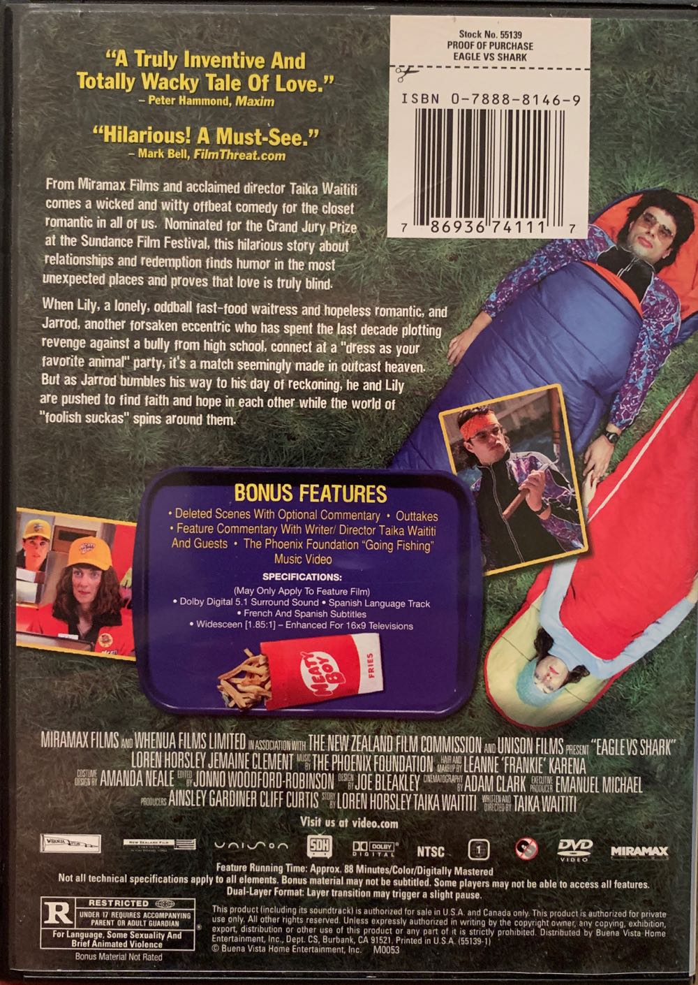 Eagle vs Shark DVD movie collectible [Barcode 786936741117] - Main Image 2