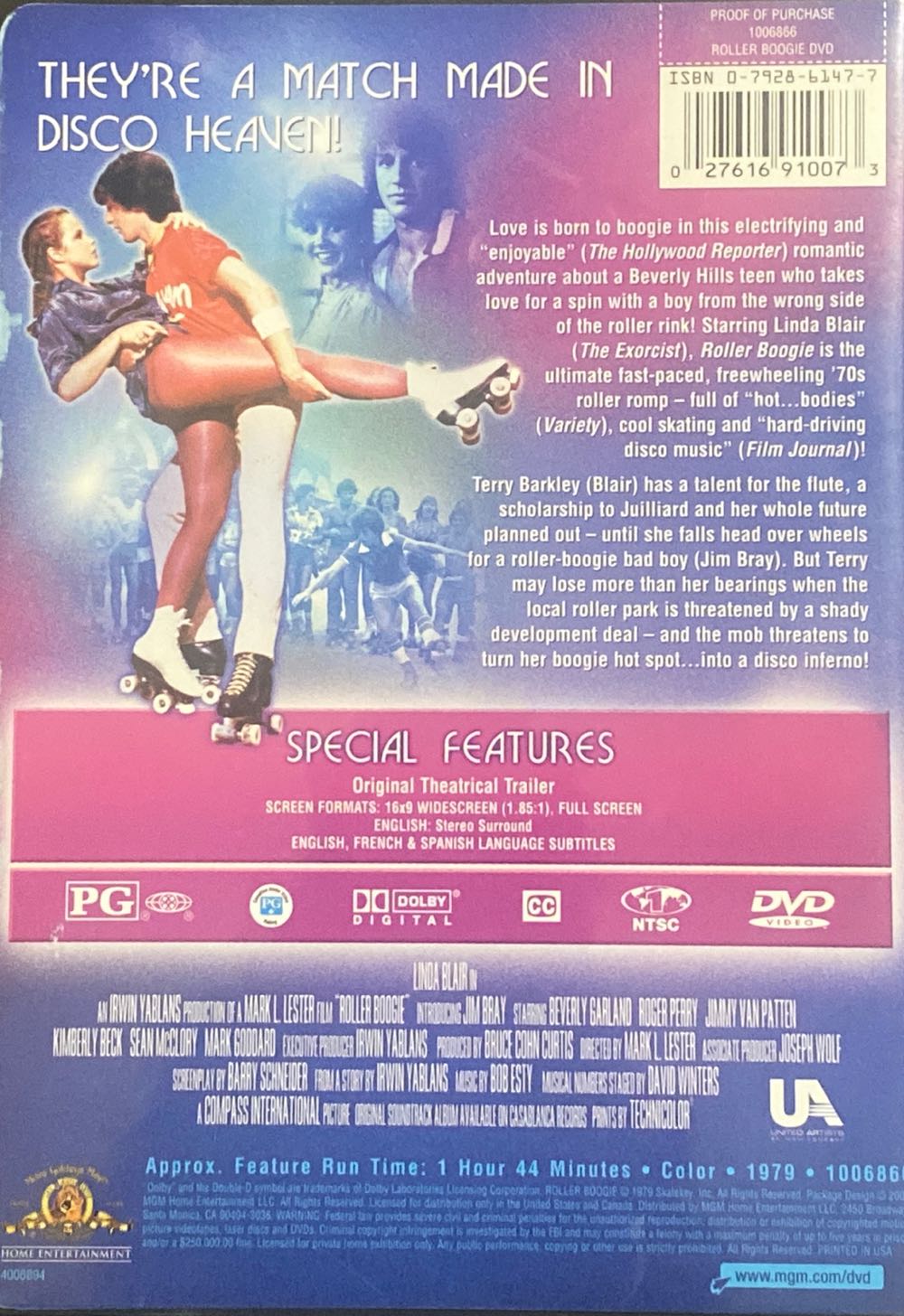 Roller Boogie DVD movie collectible [Barcode 027616910073] - Main Image 2