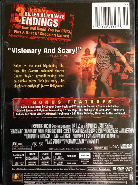 28 Days Later DVD movie collectible [Barcode 024543088172] - Main Image 2