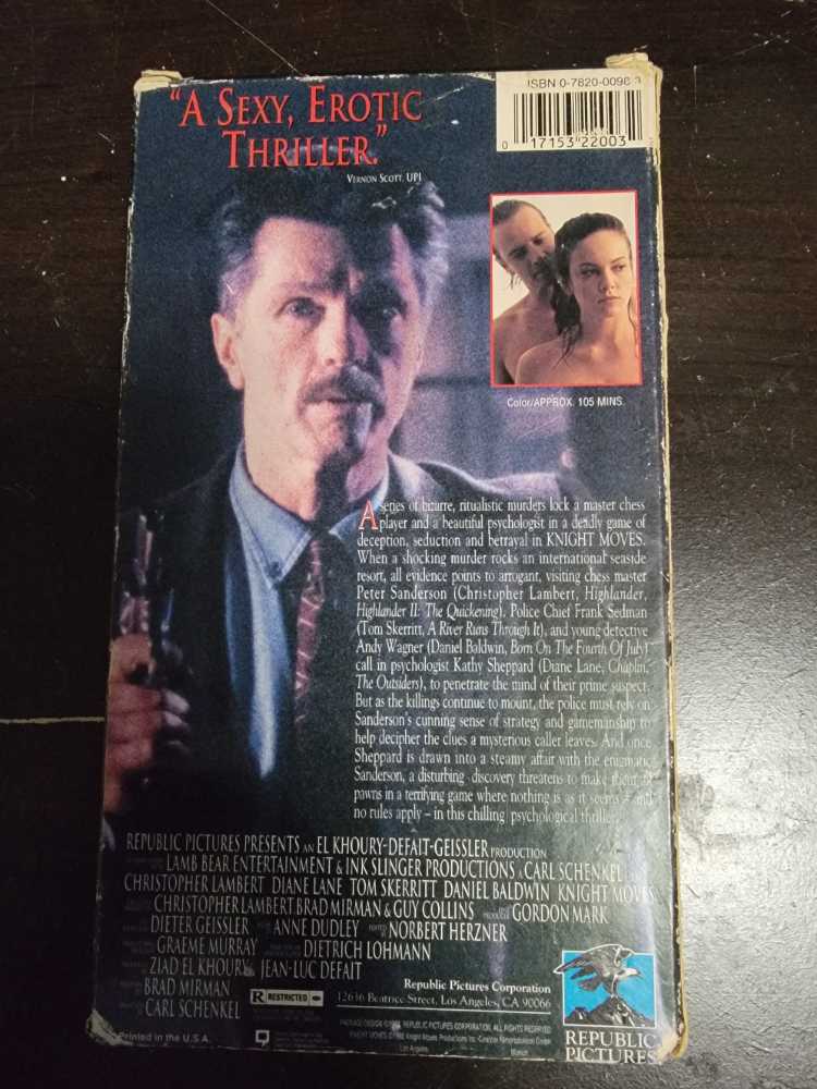 Knight Moves VHS movie collectible [Barcode 017153220032] - Main Image 3