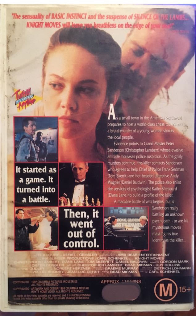 Knight Moves (VHS) 5 VHS movie collectible [Barcode 017153880038] - Main Image 2