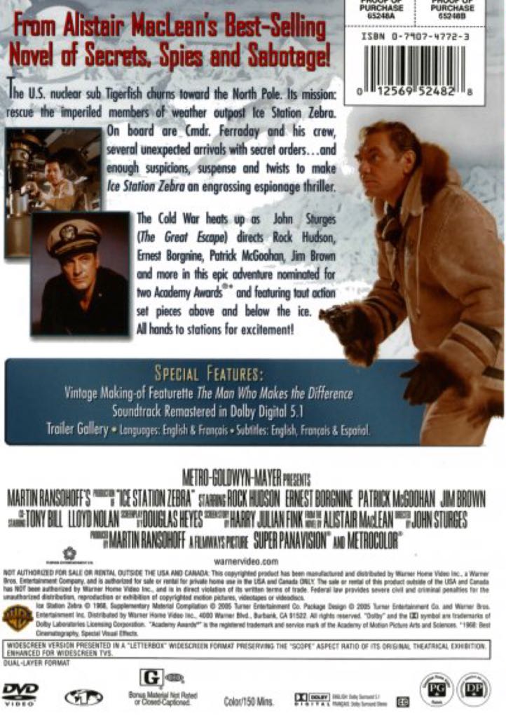 Ice Station Zebra DVD movie collectible - Main Image 2