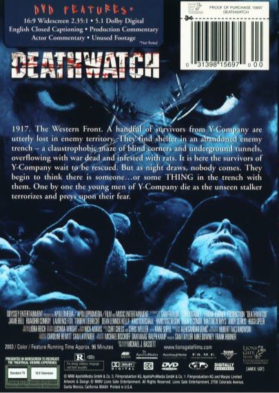 Deathwatch DVD movie collectible [Barcode 031398156970] - Main Image 2