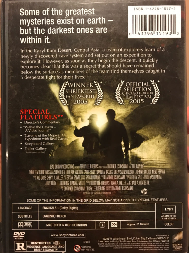 The Cavern DVD movie collectible [Barcode 043396151932] - Main Image 2