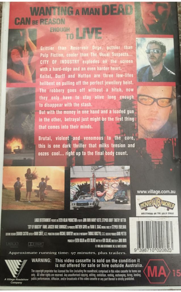 City Of Industry VHS movie collectible [Barcode 651021100011] - Main Image 2