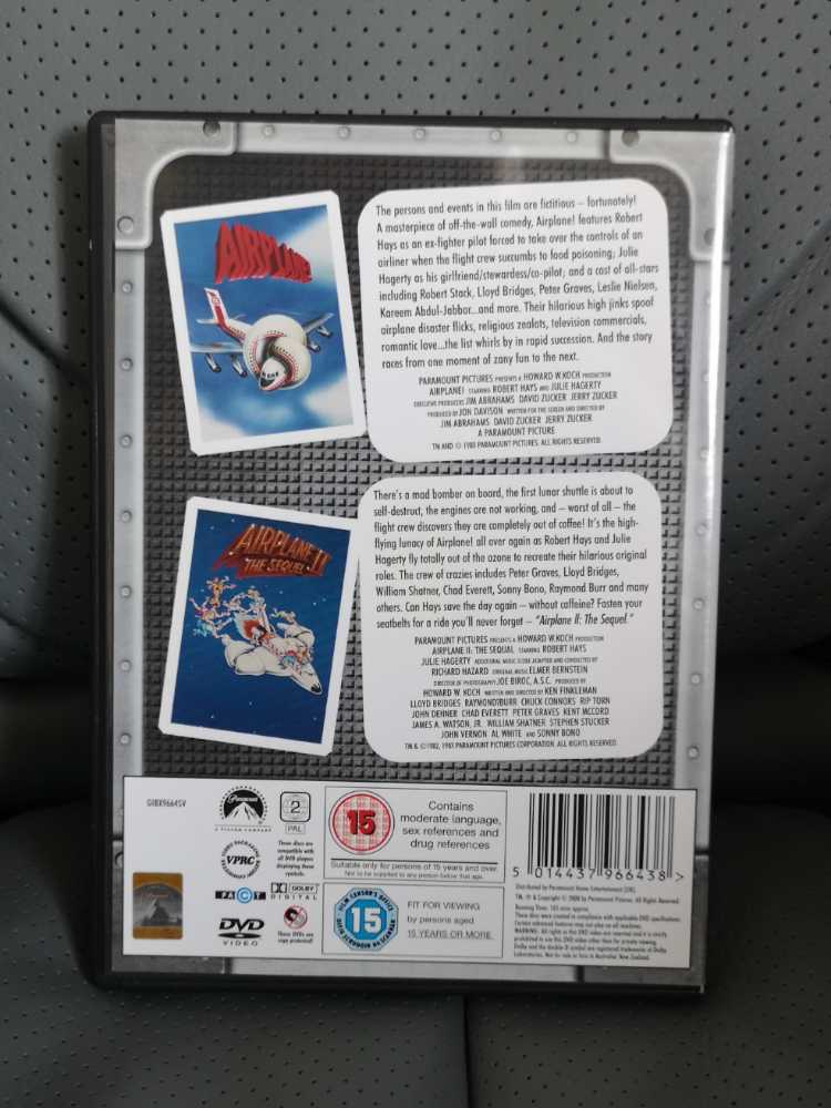 Airplane / Airplane II: The Sequel DVD movie collectible [Barcode 5014437966438] - Main Image 2