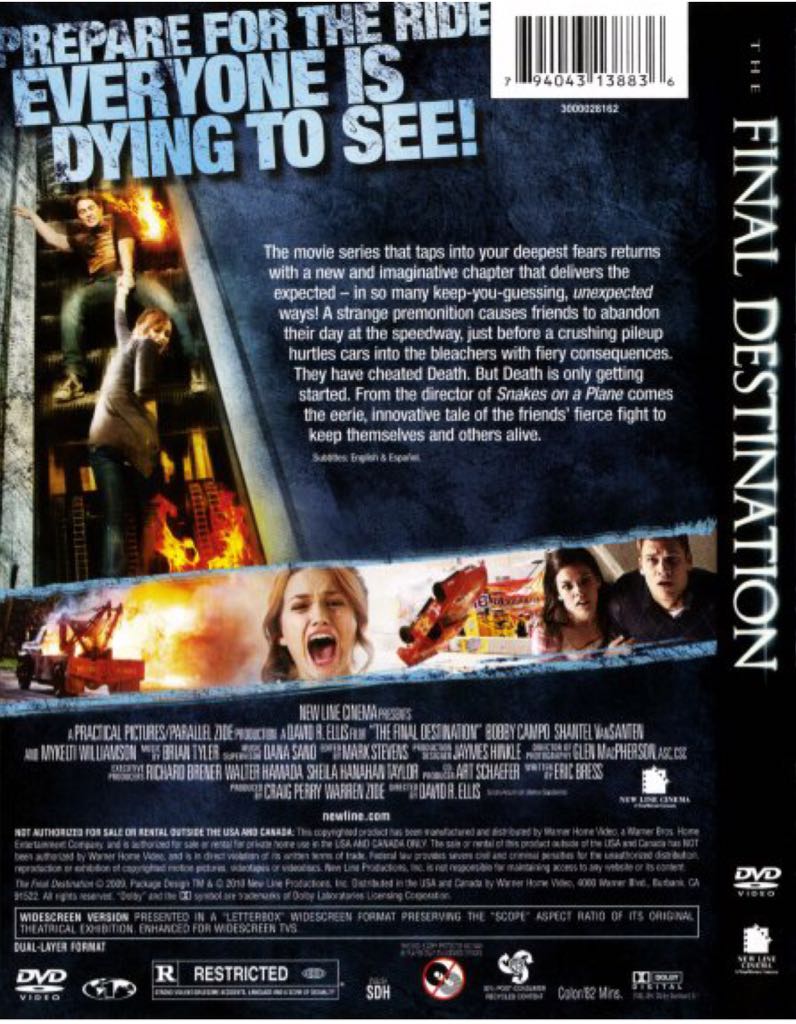 Final Destination 4 DVD movie collectible [Barcode 5017239196027] - Main Image 2