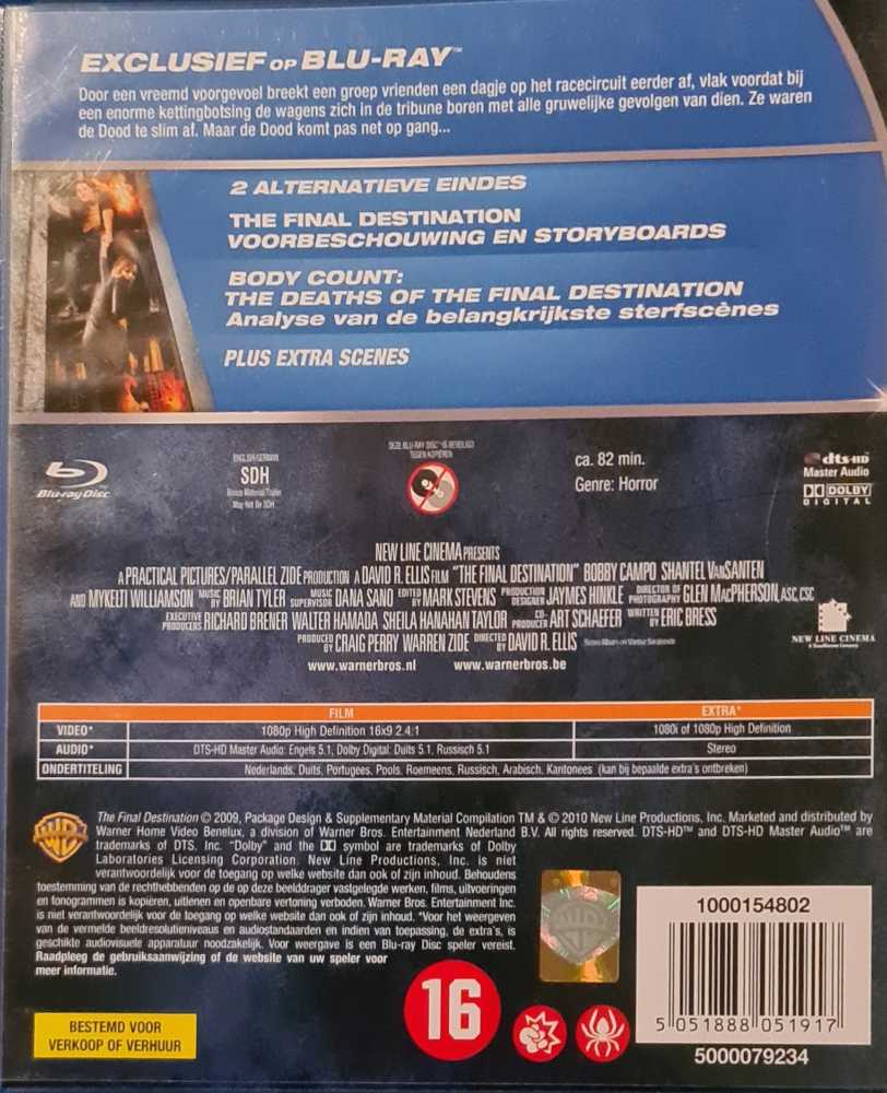 Final Destination 4 Blu-ray movie collectible [Barcode 5051888051917] - Main Image 2
