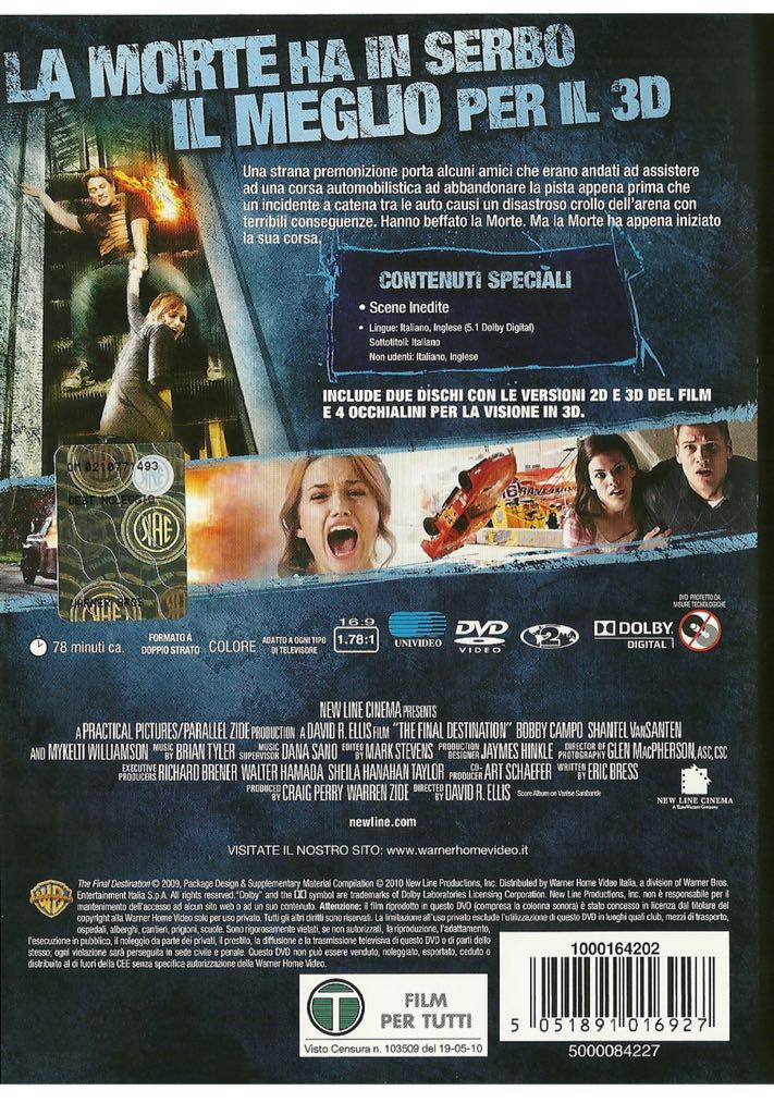 THE FINAL DESTINATION (FD4) DVD movie collectible [Barcode 794043130021] - Main Image 2