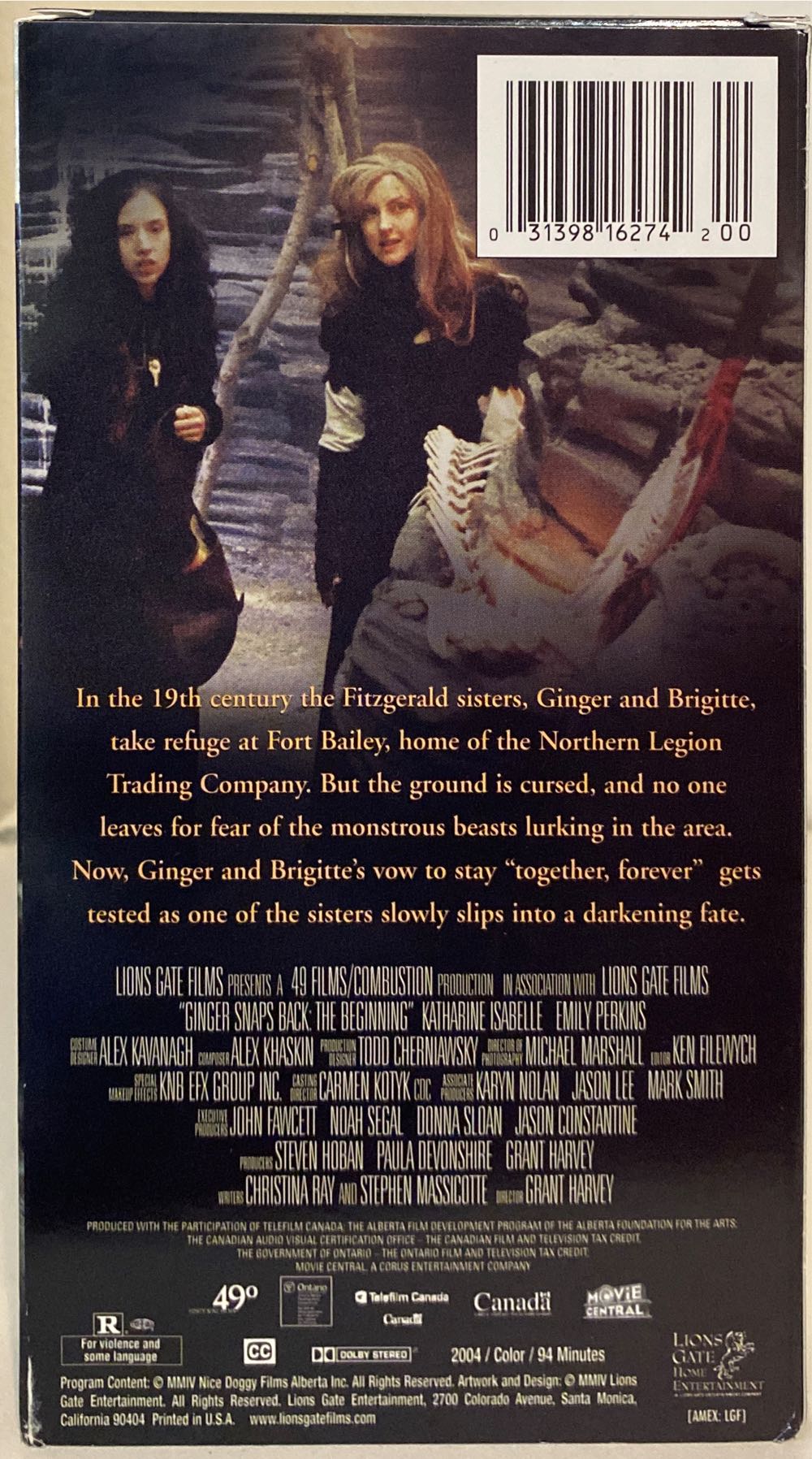 Ginger Snaps Back: The Beginning VHS movie collectible [Barcode 031398162742] - Main Image 2