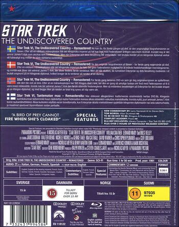 Star Trek 6 The Undiscovered Country DVD movie collectible [Barcode 7506005921072] - Main Image 2