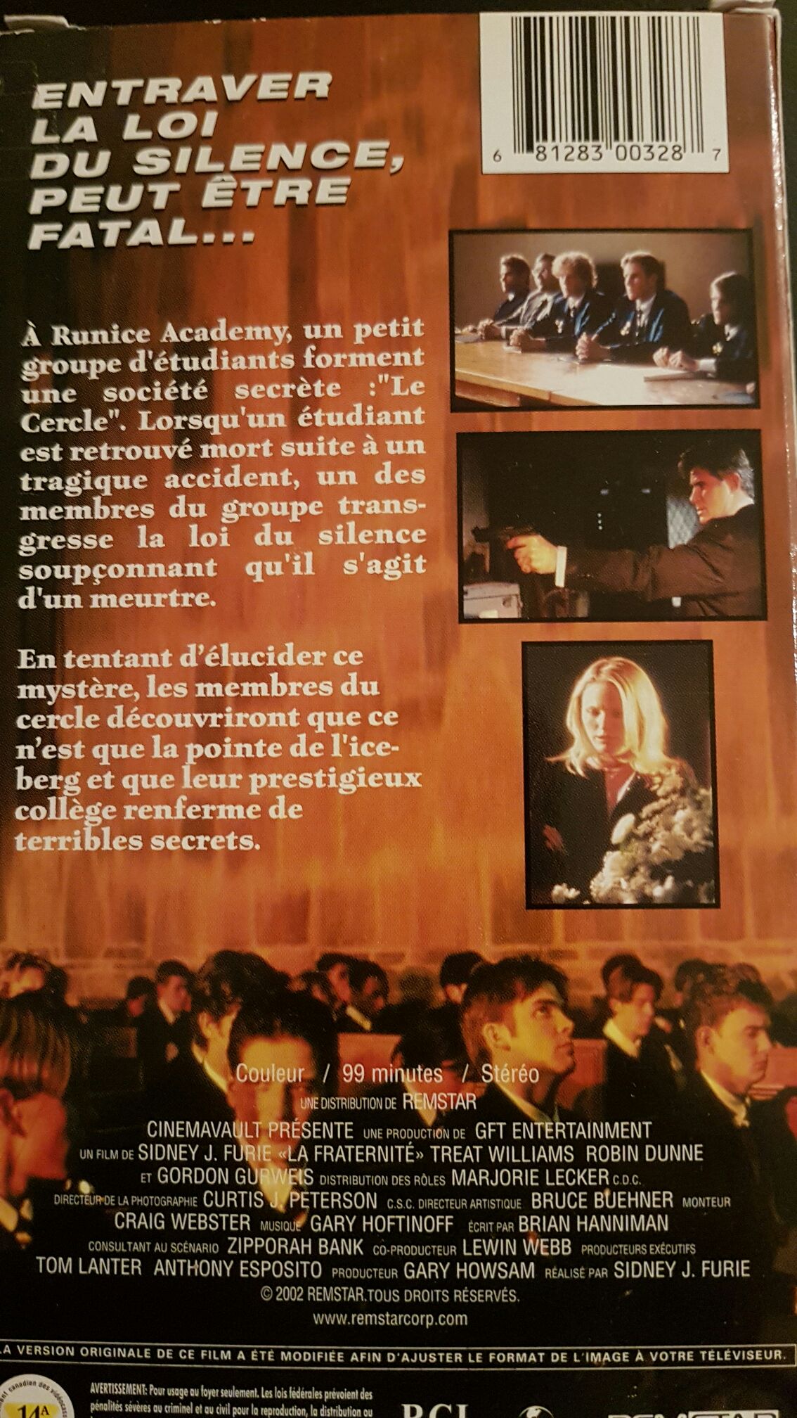 The Fraternity DVD movie collectible [Barcode 025192265921] - Main Image 2