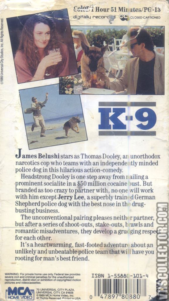 K-9 VHS movie collectible [Barcode 5014437139122] - Main Image 2
