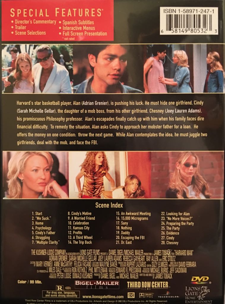 Harvard Man DVD movie collectible [Barcode 658149805323] - Main Image 2