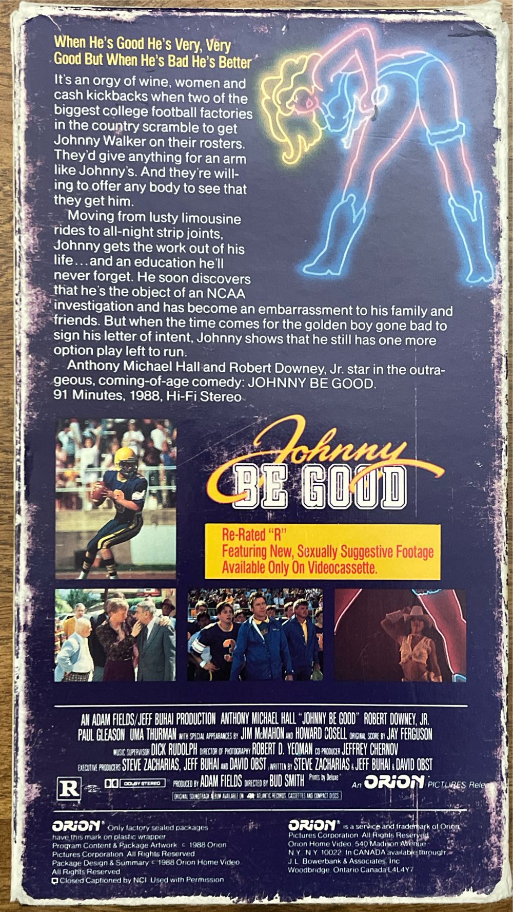 Johnny Be Good VHS movie collectible [Barcode 023568087153] - Main Image 2
