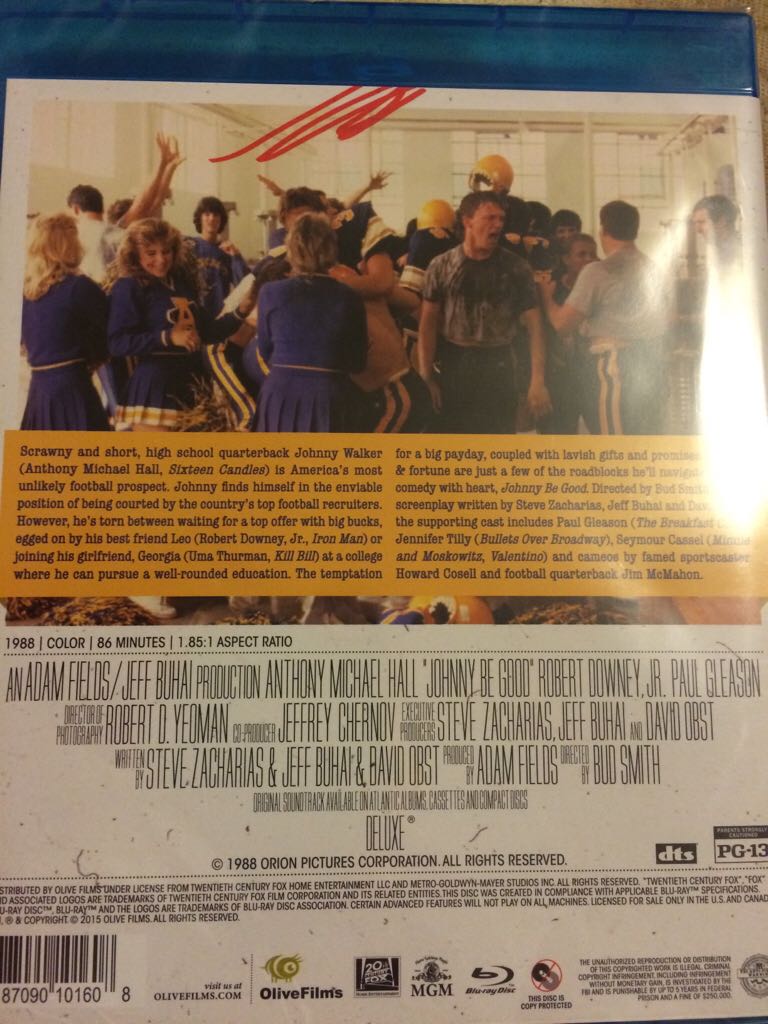 Johnny Be Good Blu-ray movie collectible [Barcode 887090101608] - Main Image 2