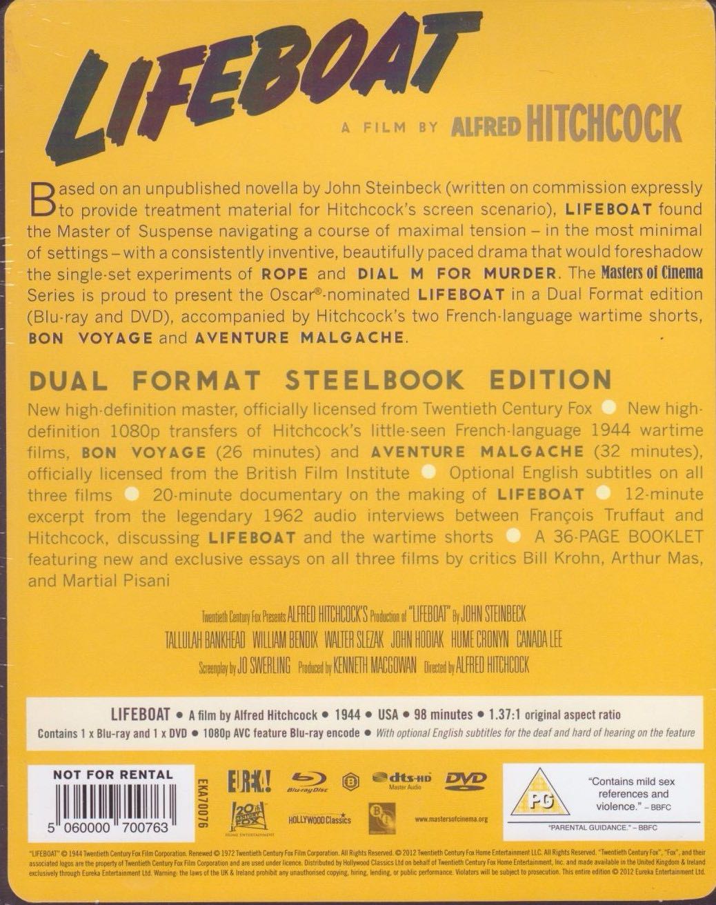 Lifeboat Blu-ray movie collectible [Barcode 5060000700763] - Main Image 2