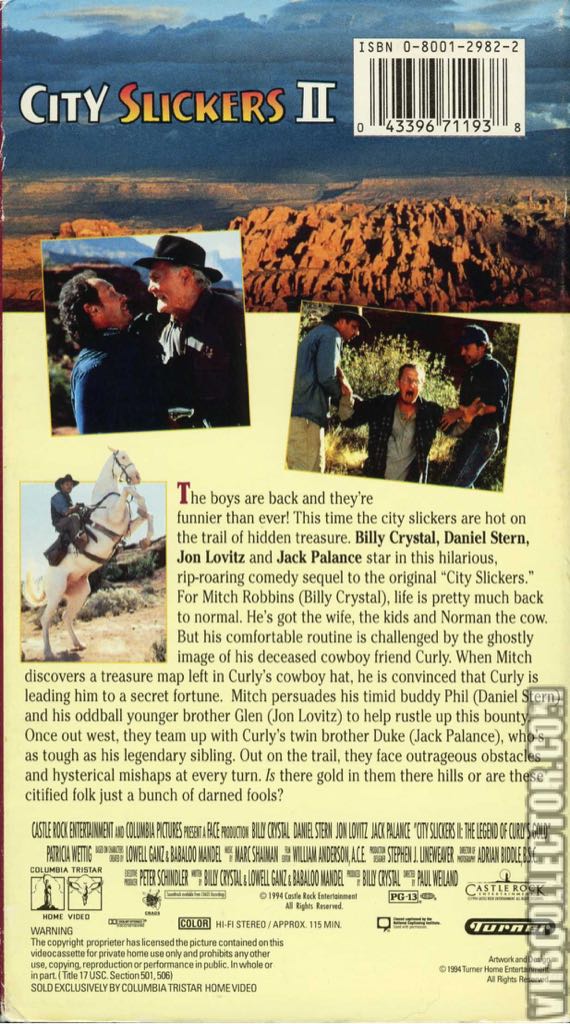 City Slickers 2 Laser Disc movie collectible [Barcode 053939255836] - Main Image 2