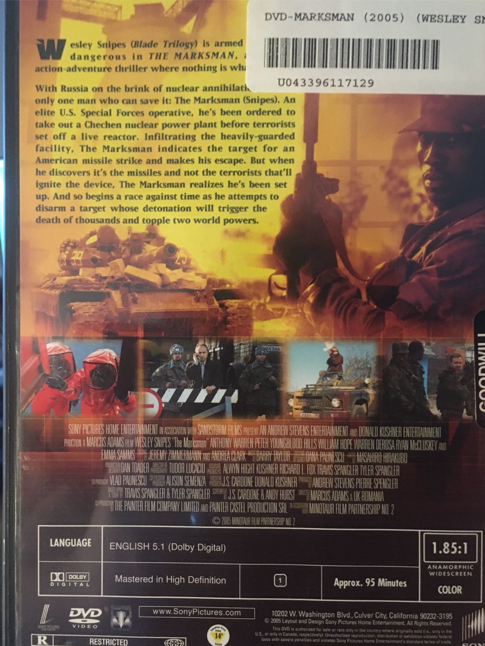 Marksman DVD movie collectible [Barcode 043396117129] - Main Image 2