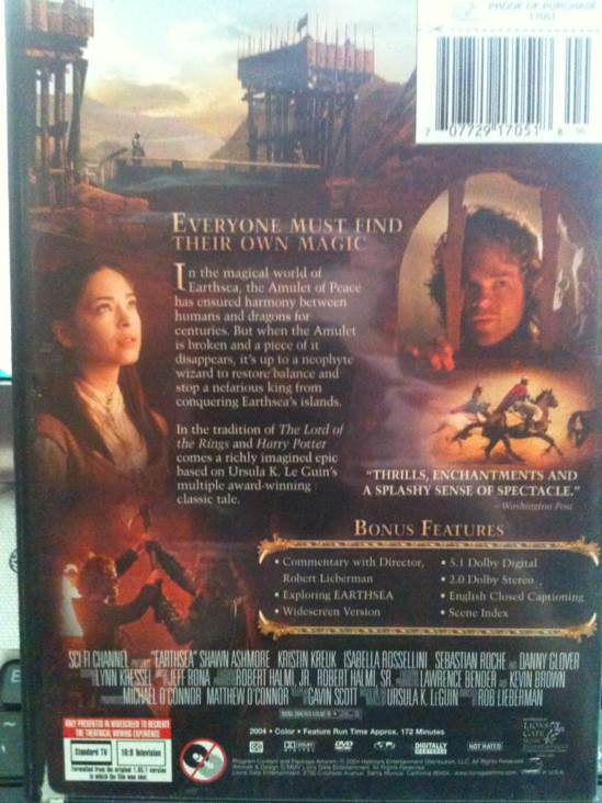 Earthsea DVD movie collectible [Barcode 707729170518] - Main Image 2