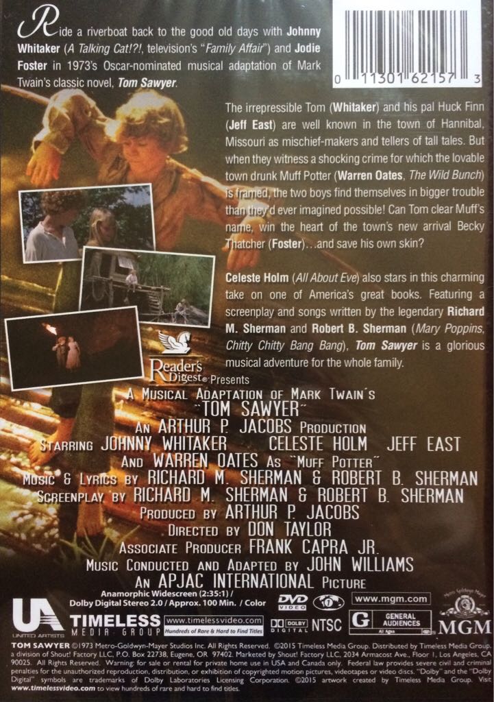 JOHNNY WHITTAKER (1973) Tom Sawyer (OKRU) Movies Anywhere movie collectible [Barcode 011301621573] - Main Image 2