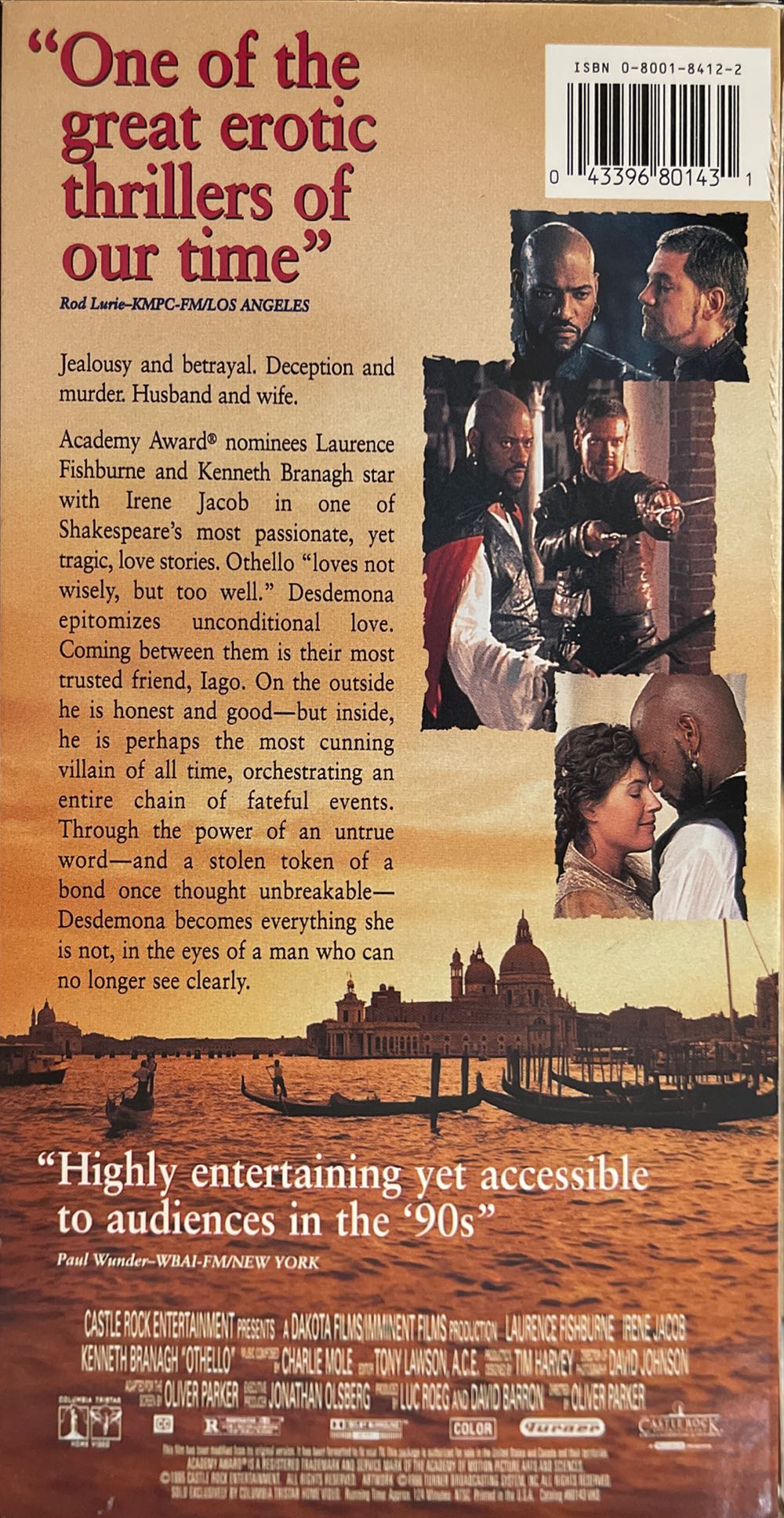 Othello VHS movie collectible [Barcode 043396801431] - Main Image 2