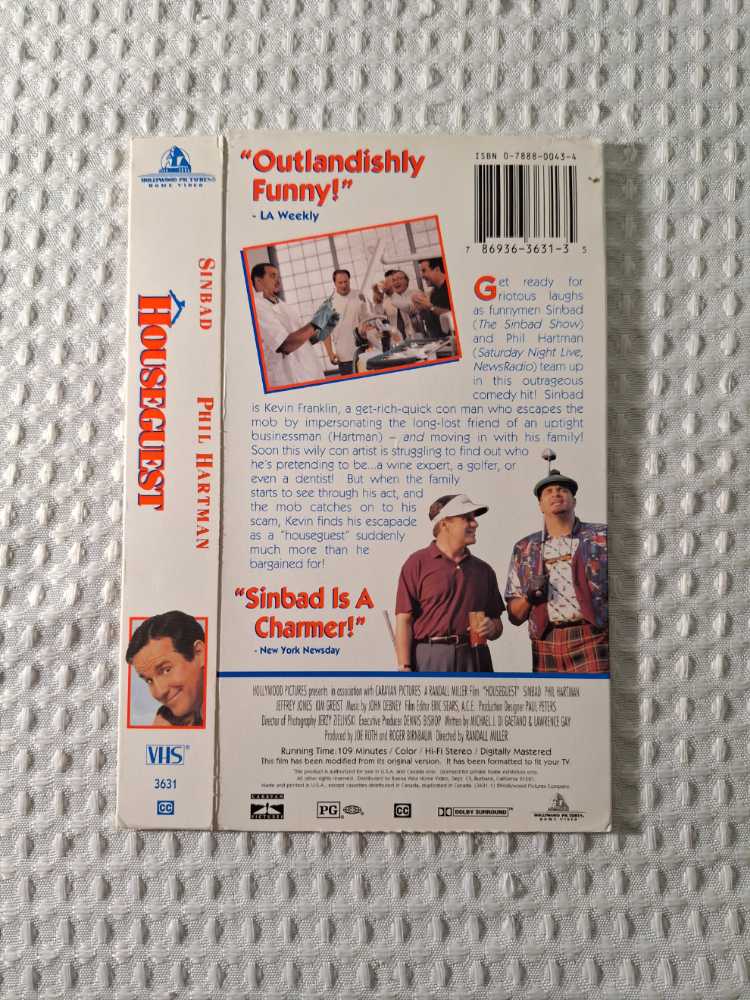 Houseguest VHS movie collectible [Barcode 786936363135] - Main Image 2