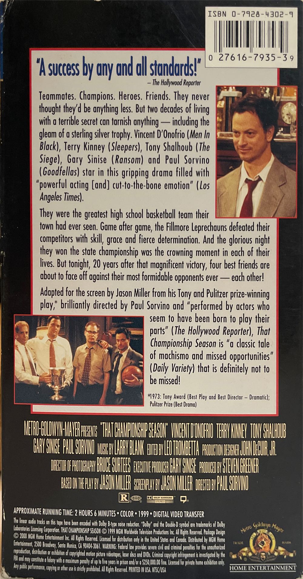 That Championship Season (1982) (Big Box) VHS movie collectible [Barcode 027616793539] - Main Image 2