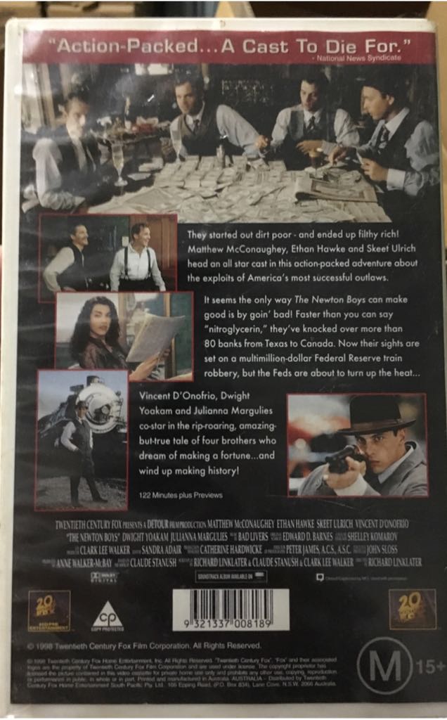 The Newton Boys VHS movie collectible [Barcode 086162036330] - Main Image 2