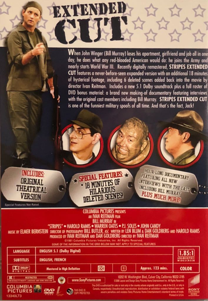 Røven Af 4. Division - Stripes DVD movie collectible [Barcode 7509671995170] - Main Image 2