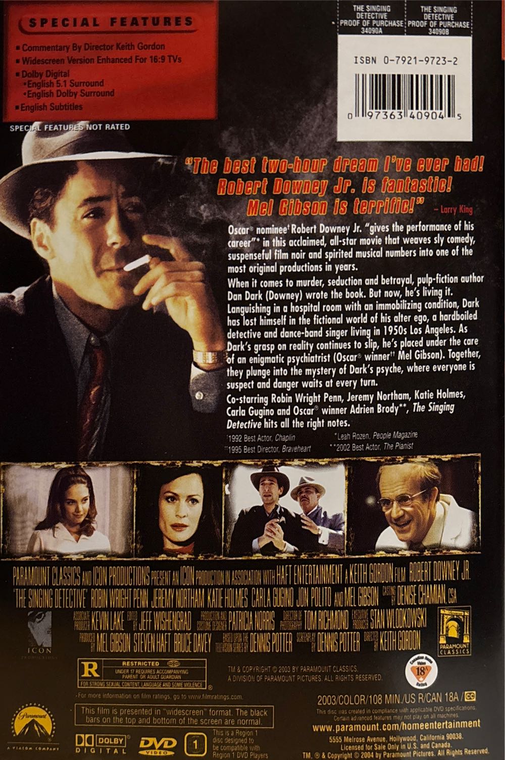 The Singing Detective DVD movie collectible [Barcode 097363409045] - Main Image 4