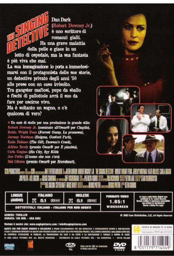 The Singing Detective DVD movie collectible [Barcode 8031179714049] - Main Image 2