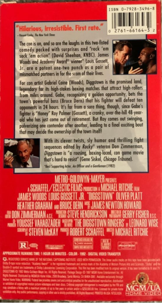 Diggstown VHS movie collectible [Barcode 027616616432] - Main Image 2